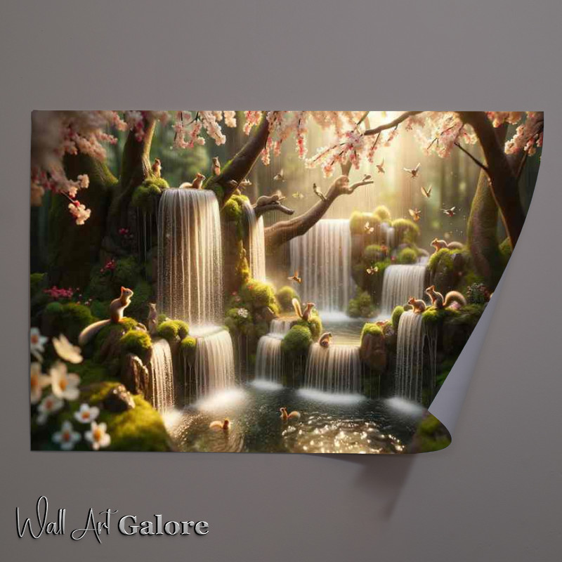 Buy Unframed Poster : (Dreamy Drizzles showcasing a secluded forest spot)