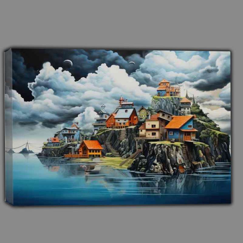 Buy Canvas : (The Village store by the sea)