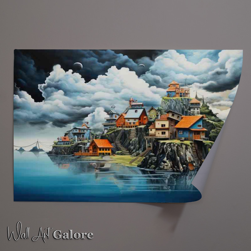 Buy Unframed Poster : (The Village store by the sea)