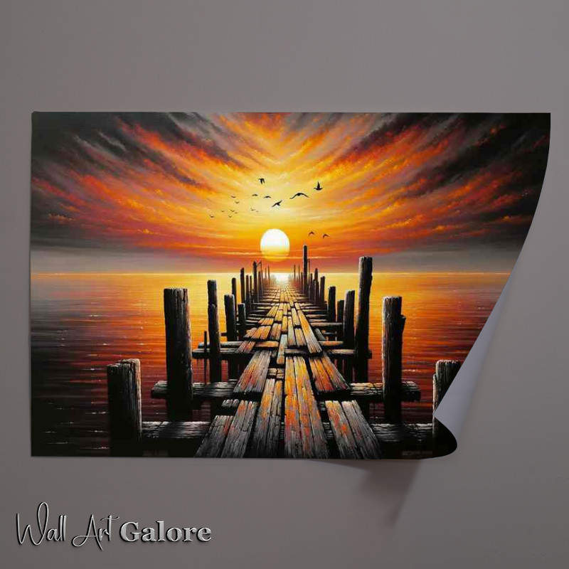 Buy Unframed Poster : (Twilight Tranquillity a jetty)