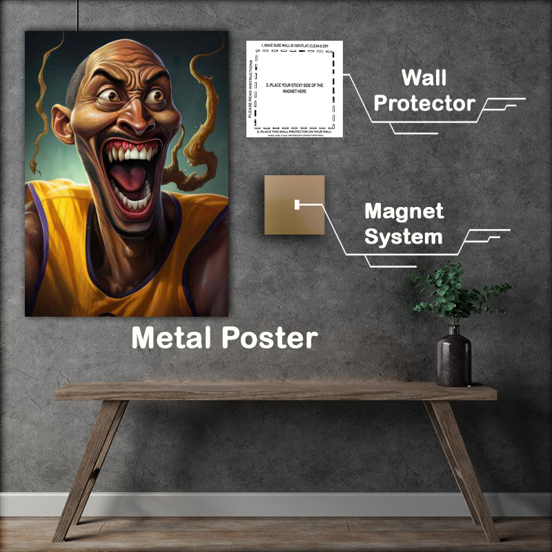 Buy Metal Poster : (Caricature of Kobe Bryant)