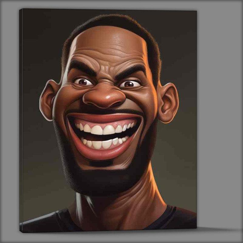 Buy Canvas : (Caricature of Labron James)