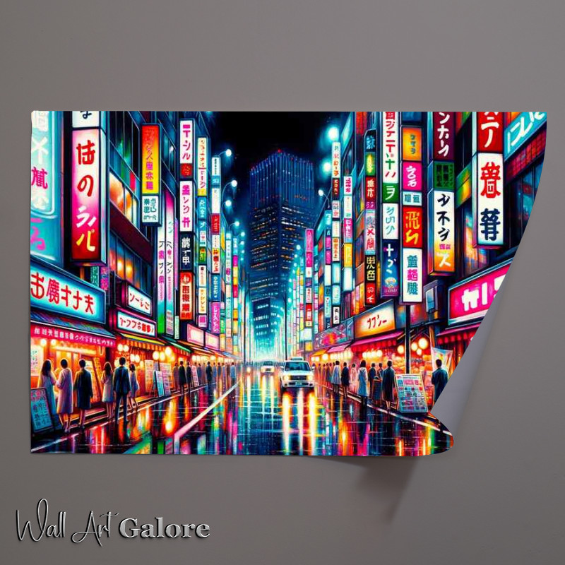 Buy Unframed Poster : (Neon Nirvana of Tokyos bustling streets)