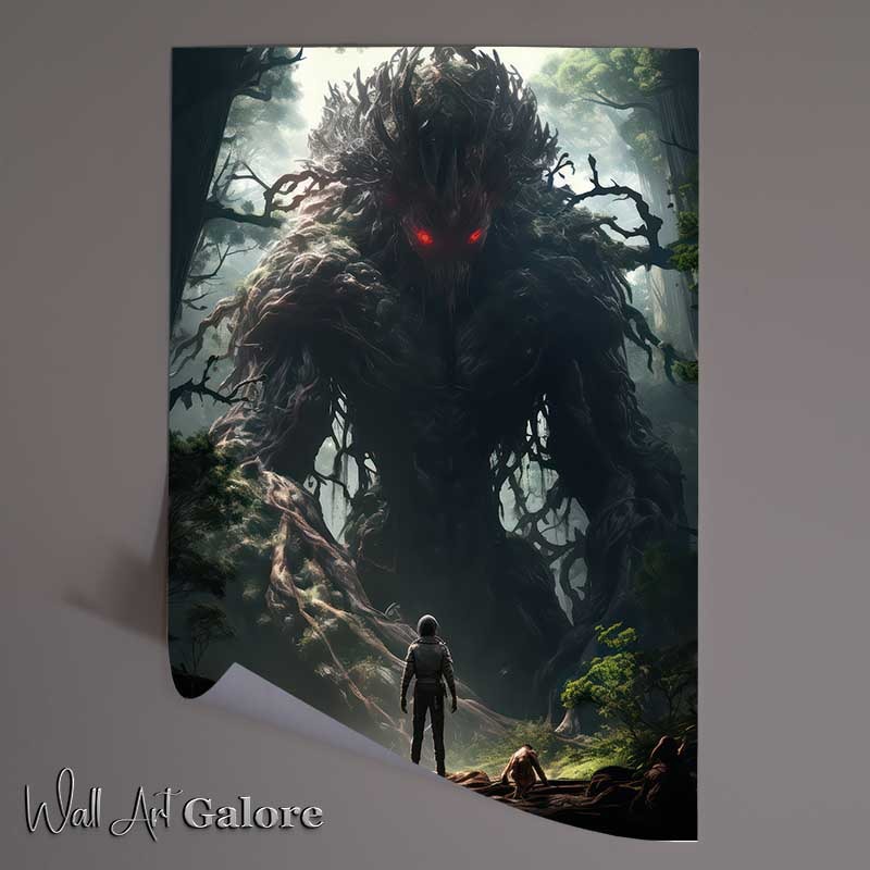 Buy Unframed Poster : (Monster in the forest surrounded by the trees)