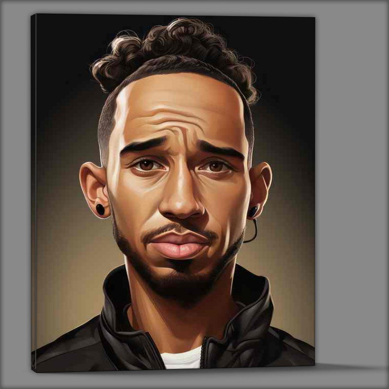 Buy Canvas : (Caricature of Lewis Hamilton)
