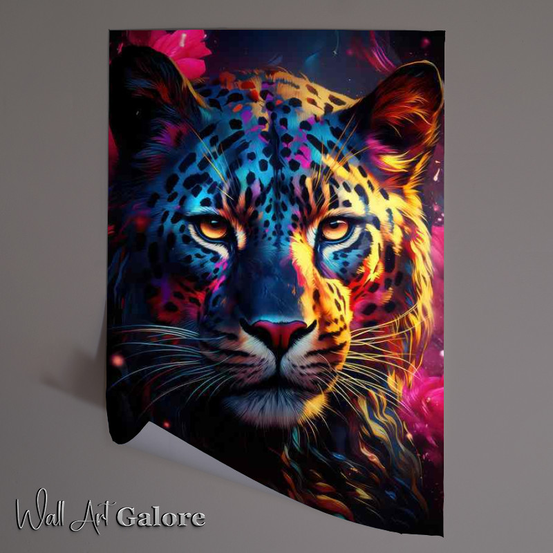Buy Unframed Poster : (Colourful Leopard with bright eyes)