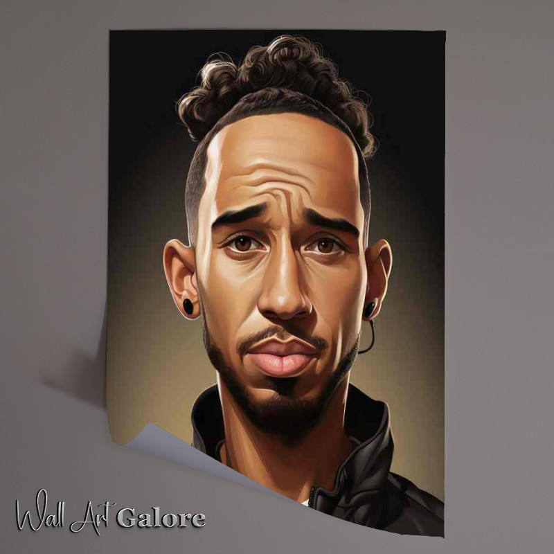 Buy Unframed Poster : (Caricature of Lewis Hamilton)
