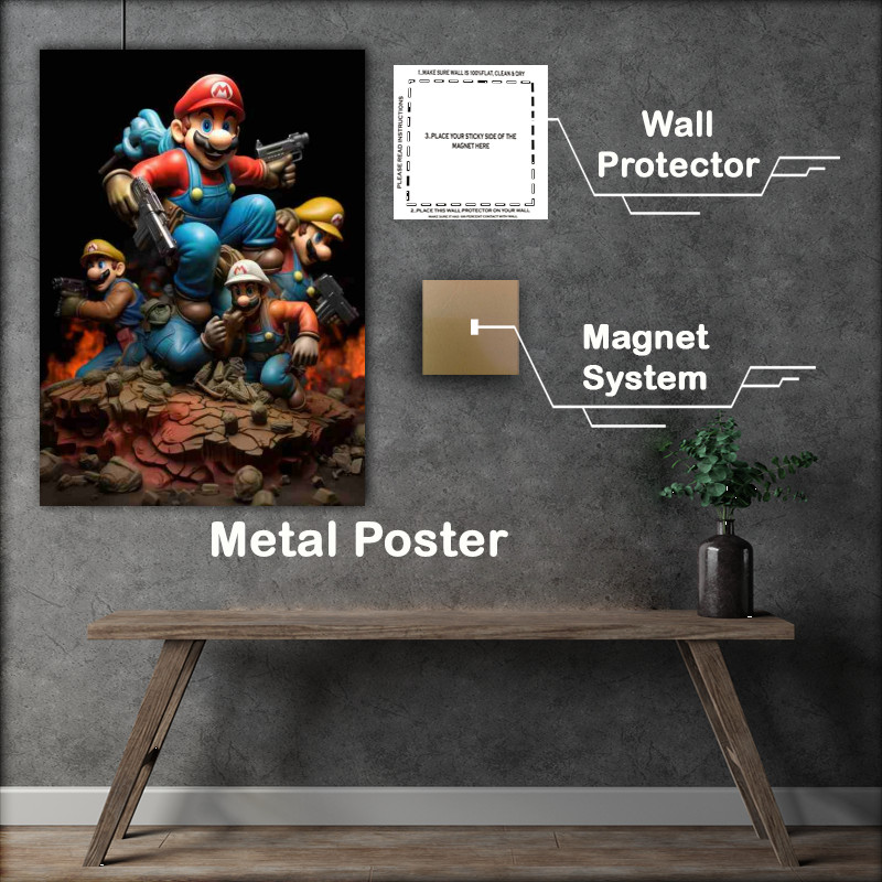 Buy Metal Poster : (Mario bros plasticine style)
