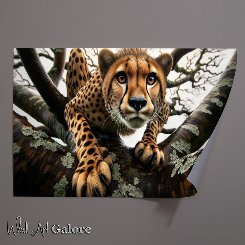 Buy Unframed Poster : (Branching Prowess the cheetahs powerful physique)