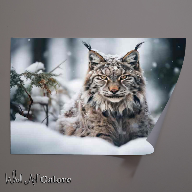 Buy Unframed Poster : (Lynx in finland in the snow)