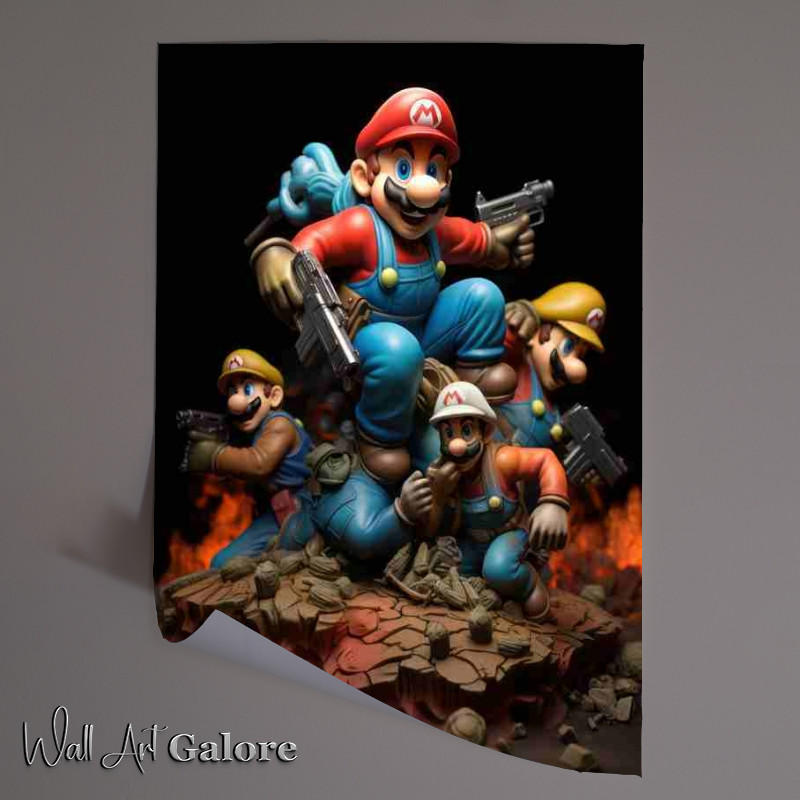 Buy Unframed Poster : (Mario bros plasticine style)