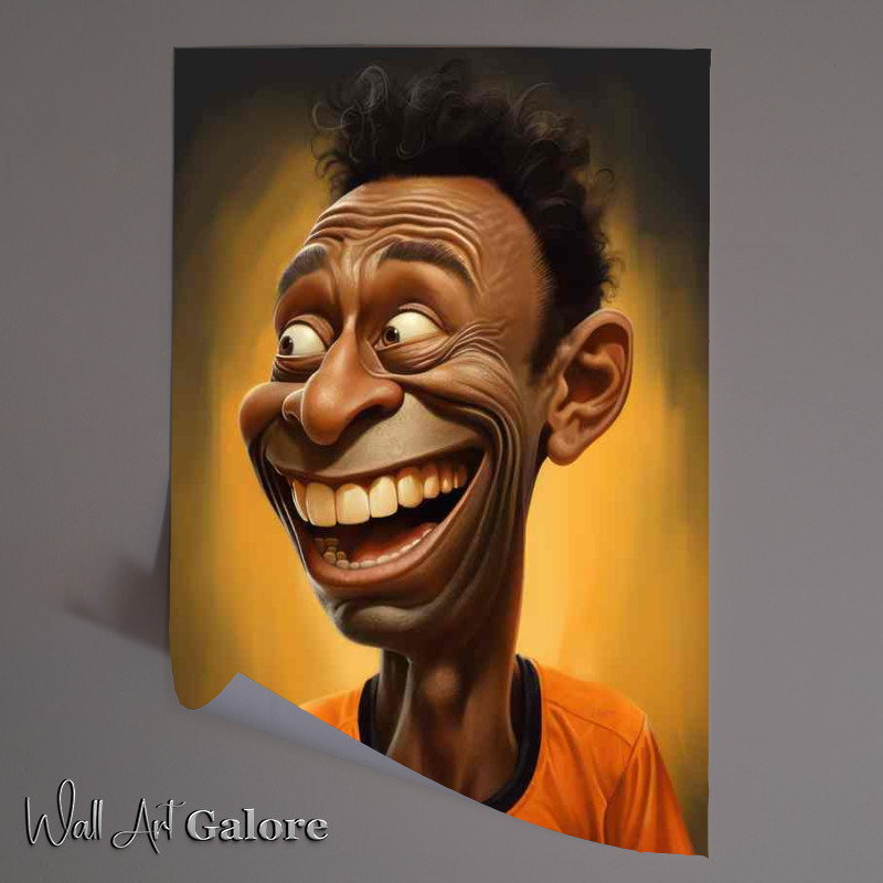 Buy Unframed Poster : (Caricature of Pele the footballer)