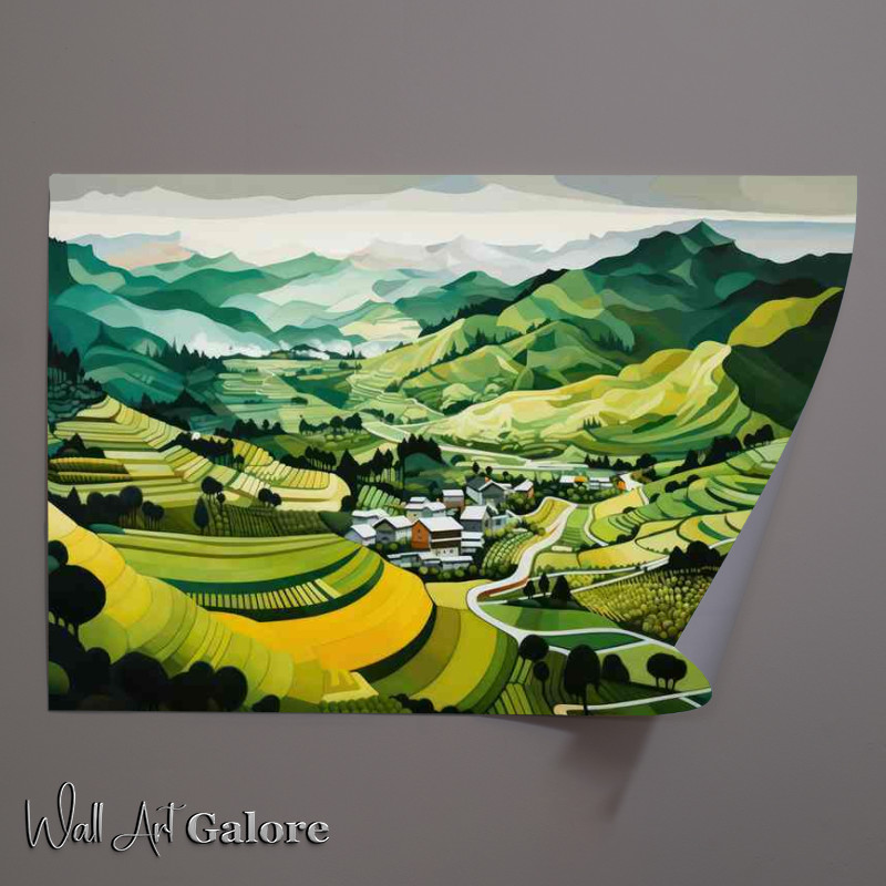 Buy Unframed Poster : (A Country view of the farm)