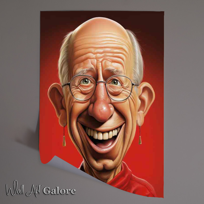 Buy Unframed Poster : (Caricature of Sir Bobby Charlton)