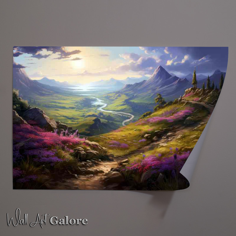 Buy Unframed Poster : (A Trail throughout the green hils and valleys)