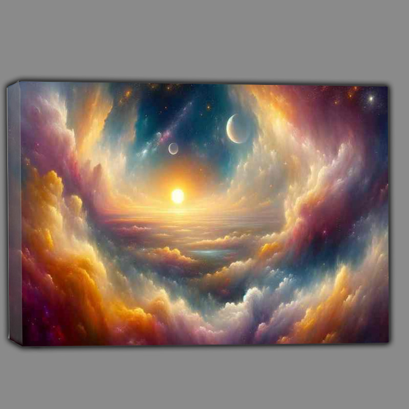 Buy Canvas : (Astral Afterglow a serene space vista)