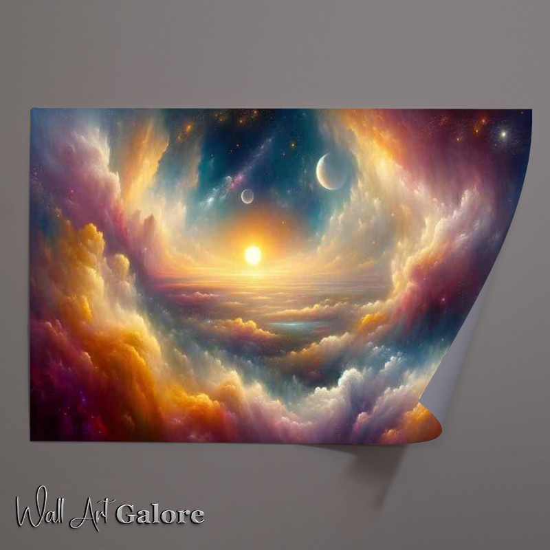 Buy Unframed Poster : (Astral Afterglow a serene space vista)