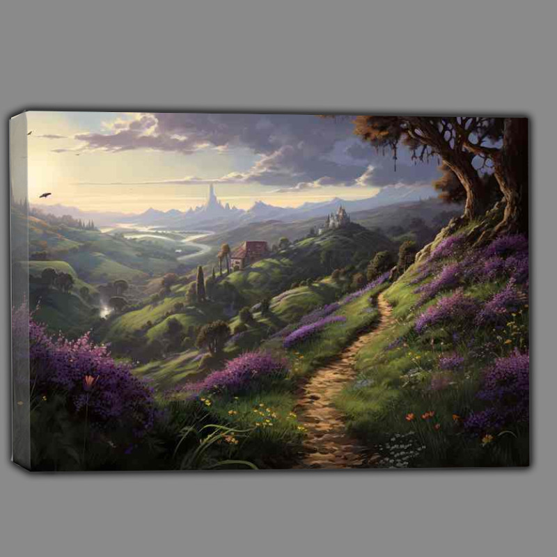 Buy Canvas : (Heather againsed the path on the hills)