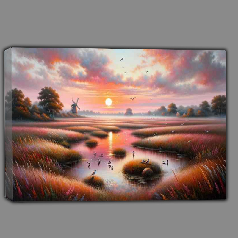 Buy Canvas : (Meadow Melody a sunset)