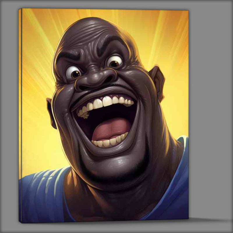 Buy Canvas : (Caricature of shaquille O Neal)