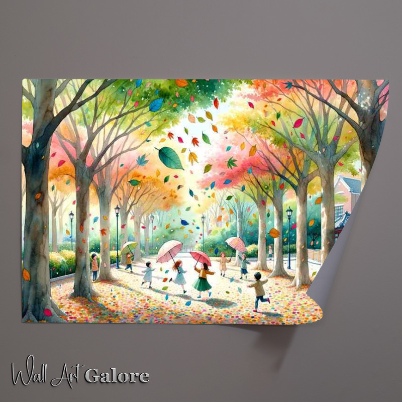 Buy Unframed Poster : (Whimsical Windfall a serene park scene)