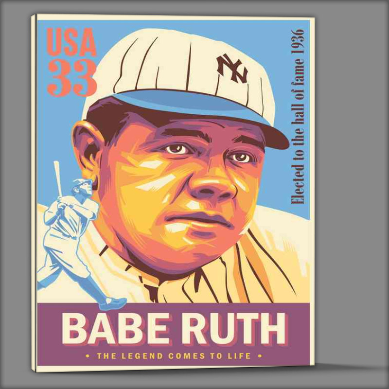 Buy Canvas : (Babe ruth baseball)