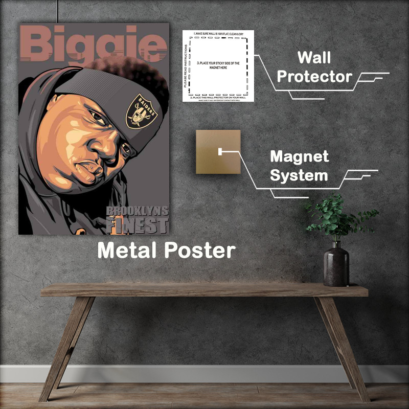 Buy Metal Poster : (Biggie small music rapper)
