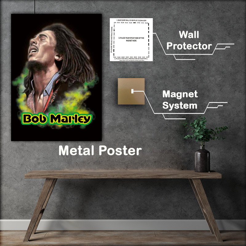 Buy Metal Poster : (Bob Marley Art)