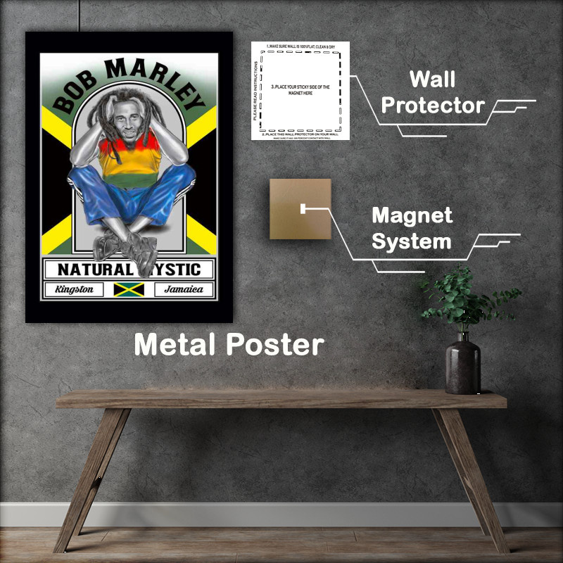Buy Metal Poster : (Bob Marley Natrual Mystic)