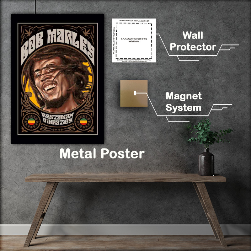 Buy Metal Poster : (Bob Marley The Rasta Man)