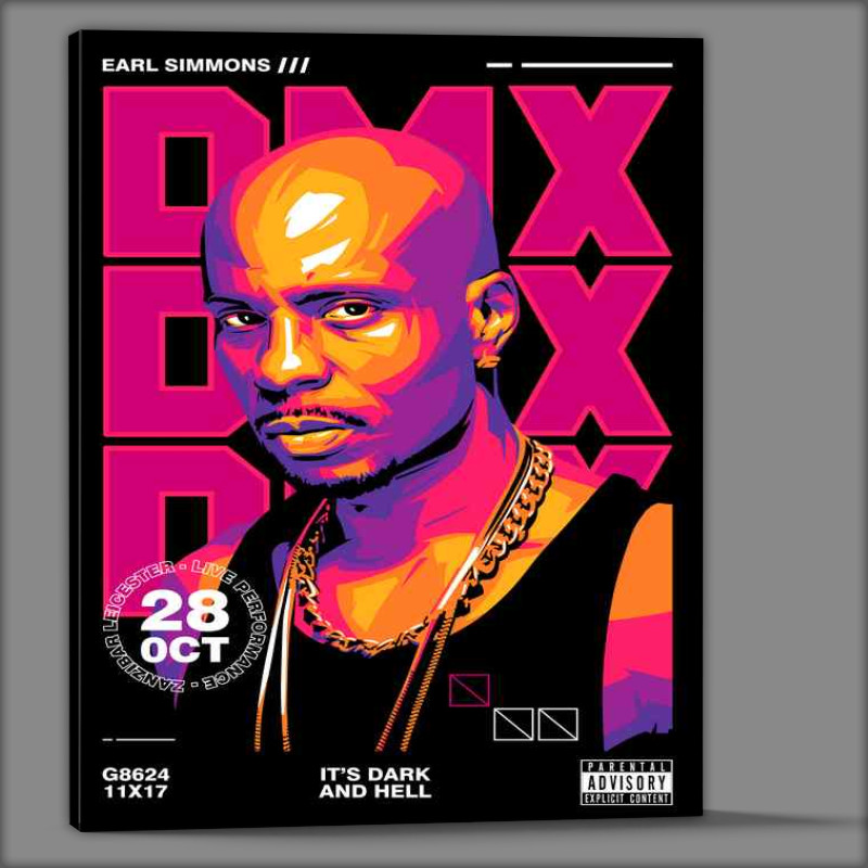 Buy Canvas : (Dmx Dark and hell rapper music)