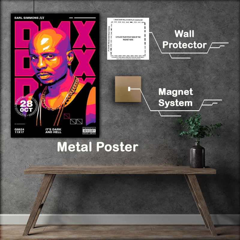Buy Metal Poster : (Dmx Dark and hell rapper music)