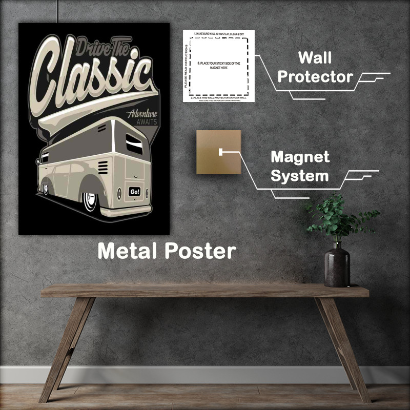 Buy Metal Poster : (Drive The Classic Capmer Van)