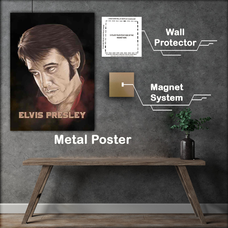 Buy Metal Poster : (Elvis Prestley Art)