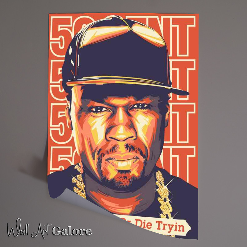 Buy Unframed Poster : (Fiddy Cent get rich music rapping)