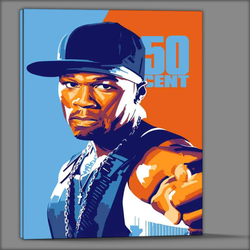Buy Canvas : (Fiddy Cent with baseball cap)