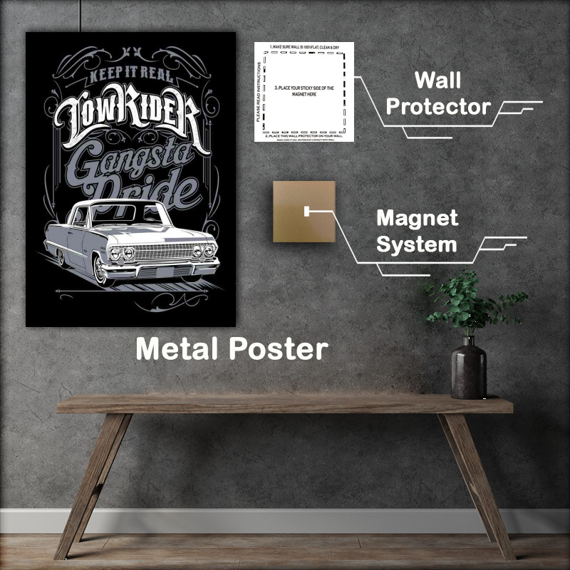 Buy Metal Poster : (Gangsta Ride Low Rider)