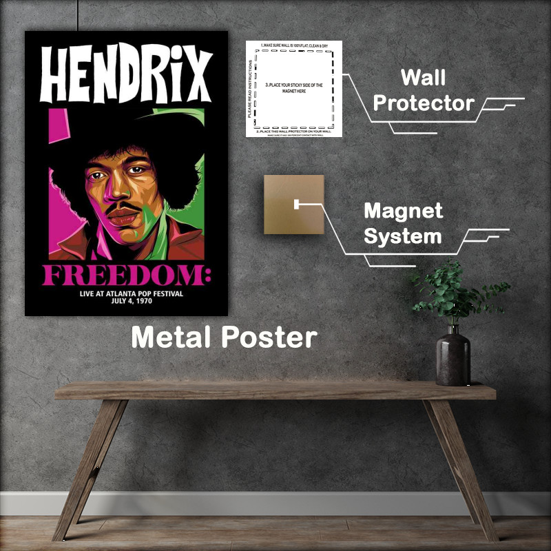 Buy Metal Poster : (Hendrix jimi freedom music)