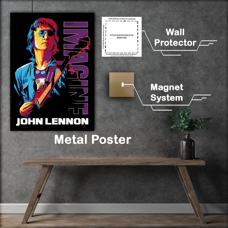 Buy Metal Poster : (Imagine John Lennon)