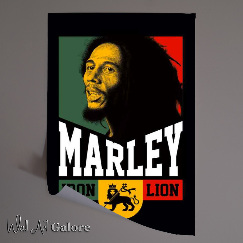 Buy Unframed Poster : (Iron LIon Rasta Bob Marley Music)