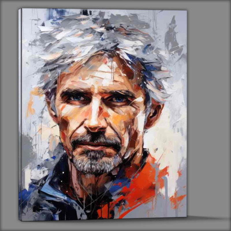 Buy Canvas : (Damon Hill Formula one racing driver)