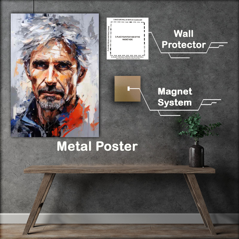 Buy Metal Poster : (Damon Hill Formula one racing driver)