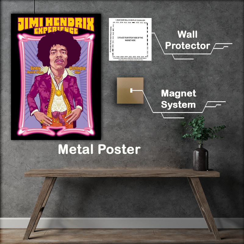 Buy Metal Poster : (Jimi Hendrix Experience Music)