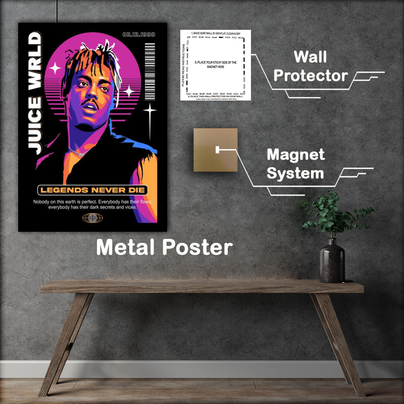 Buy Metal Poster : (Juice Wrld rapper music)