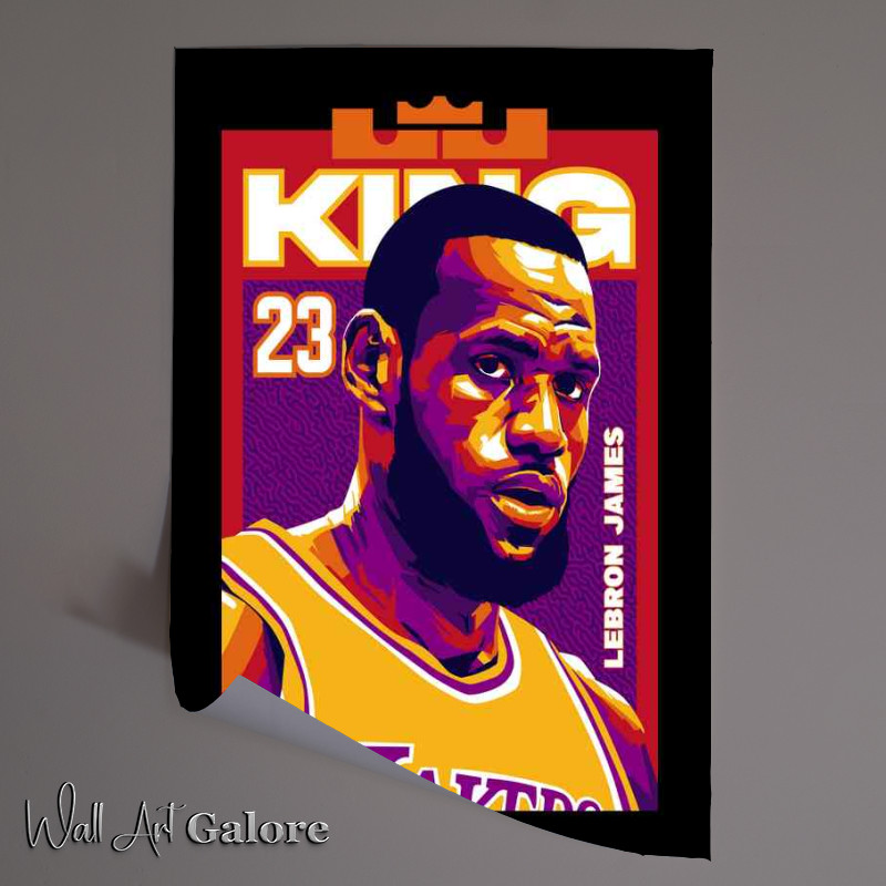 Buy Unframed Poster : (King Lebron james basketball)