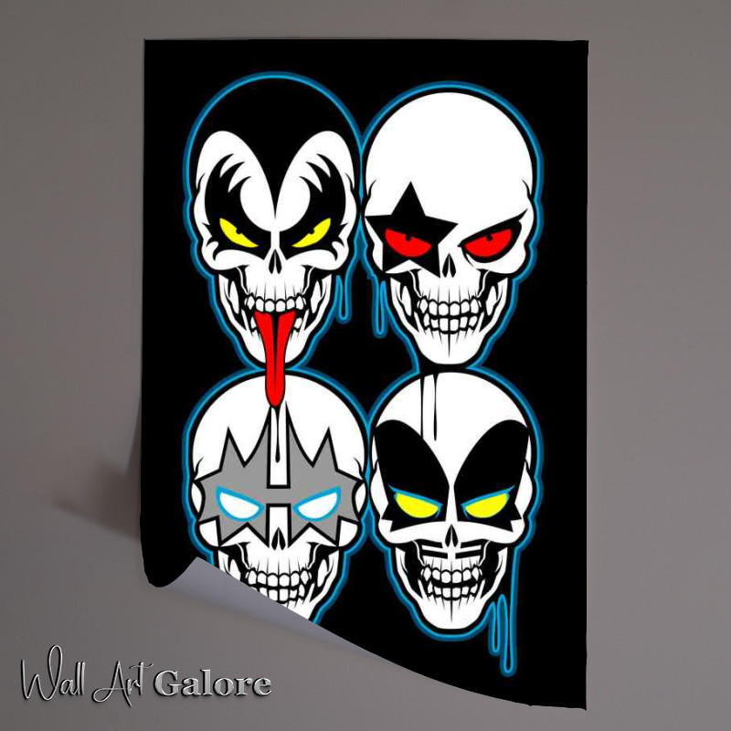 Buy Unframed Poster : (Kiss Skull)