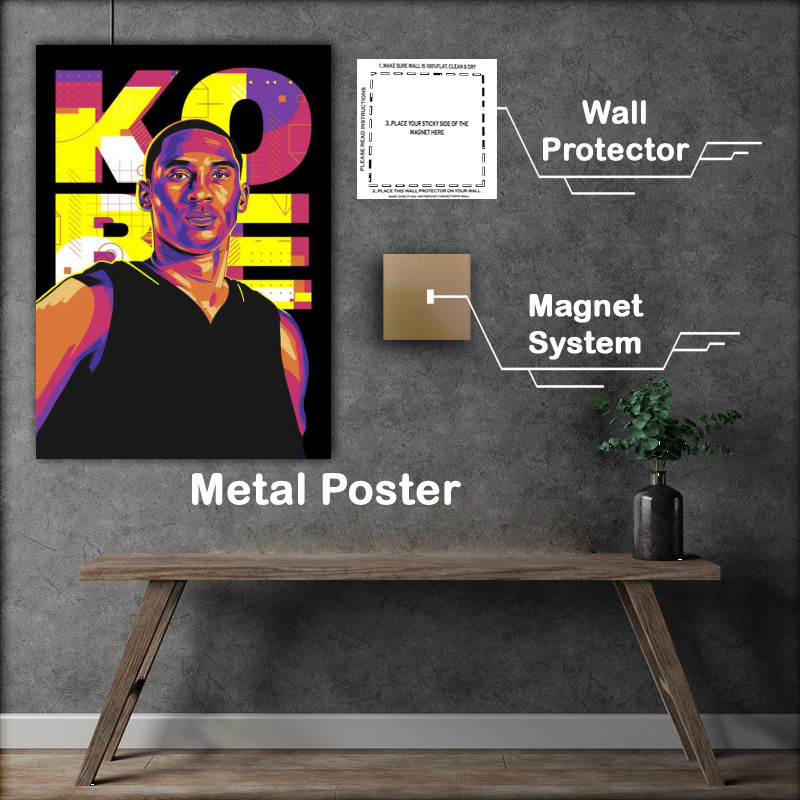 Buy Metal Poster : (Kobe bryant Basketball)