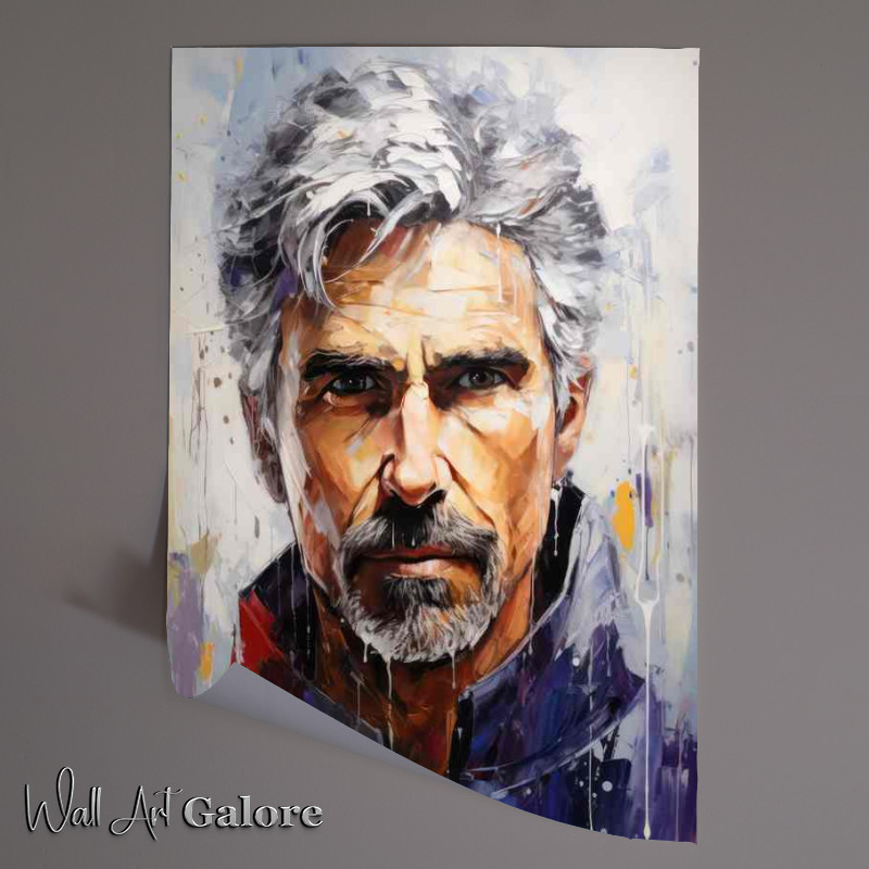 Buy Unframed Poster : (Damon Hill Formula one racing driver painted style art)
