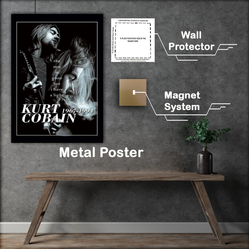 Buy Metal Poster : (Kurt Kobain the sun is gone)