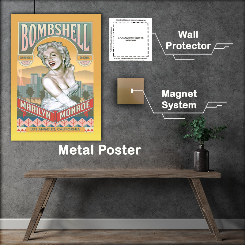 Buy Metal Poster : (Marilym Monroe Bombshell)